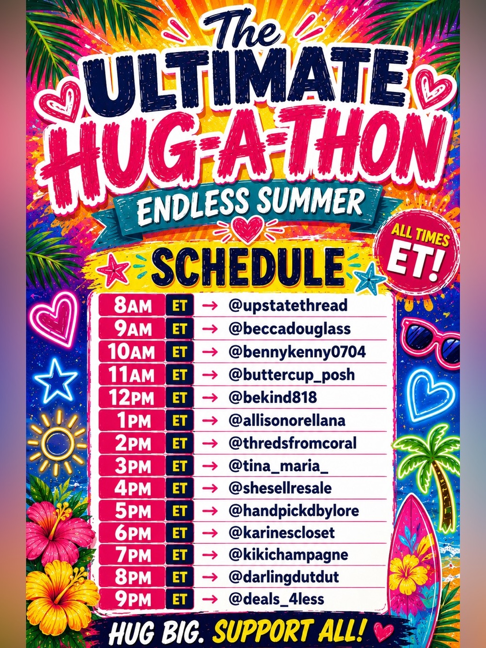 08/16 The Ultimate Hug-A-Thon | $5 Starts - Picture 2 of 2